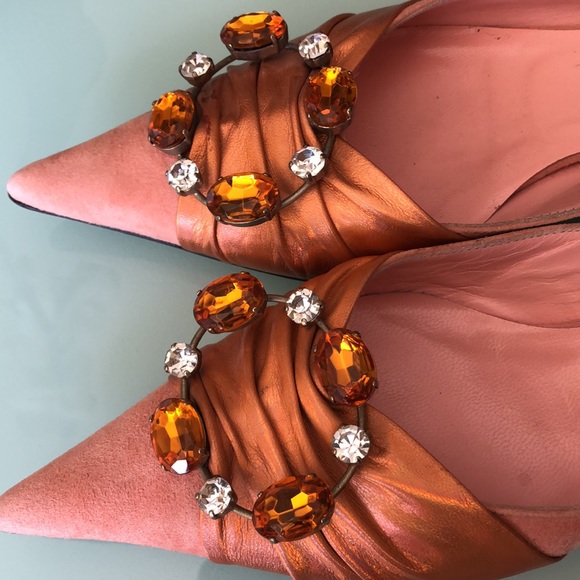 Bolajiz 1858 pink/salmon mules - Picture 7 of 8